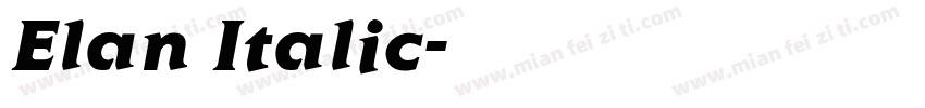 Elan Italic字体转换